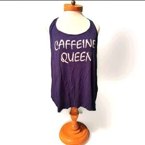 Caffeine Queen Graphic Tank Top Sized S